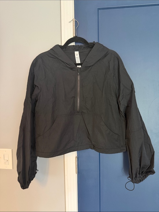 lululemon athletica Jackets & Blazers - lululemon athletica Black Hooded Lightweight Jacket anorak scuba NWOT 12